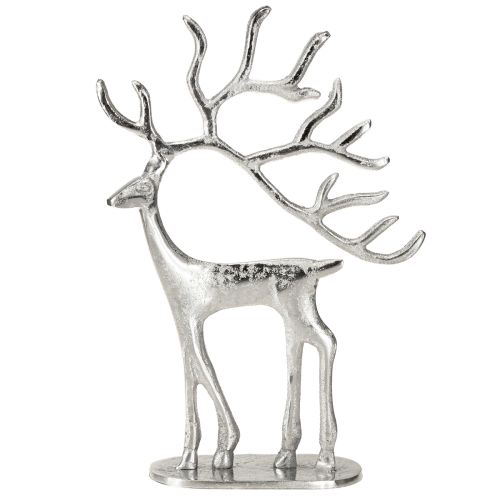 Product Reindeer decoration deer figure metal silver H31cm
