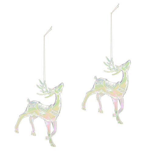 Product Reindeer decoration Christmas decoration iridescent H12cm 3pcs