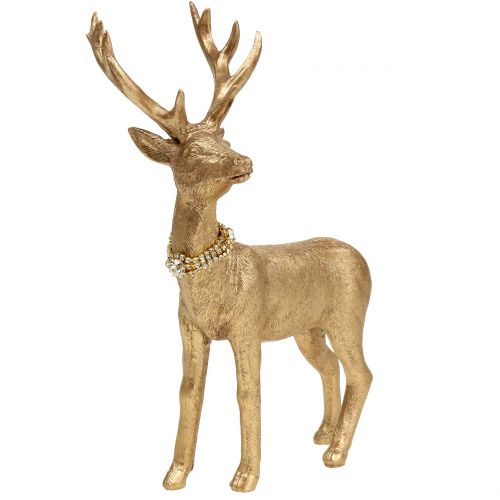 Floristik24 Decorative deer with diamonds gold 18cm x 23cm