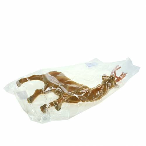 Floristik24 Reindeer flocked curry, copper 40cm