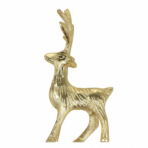 Decorative reindeer golden metal 12.5cm × 6.5cm 3pcs