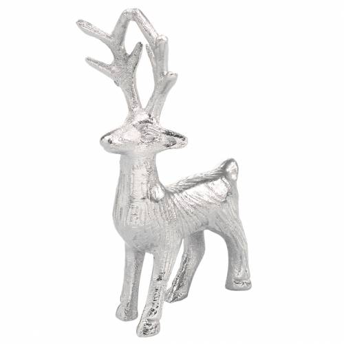 Floristik24 Decorative reindeer silver metal 6.5 × H12.5cm 3pcs