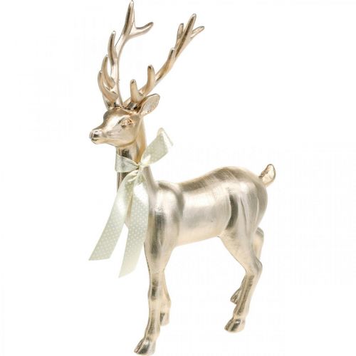 Floristik24 Decorative deer standing champagne decoration figure Advent 36cm