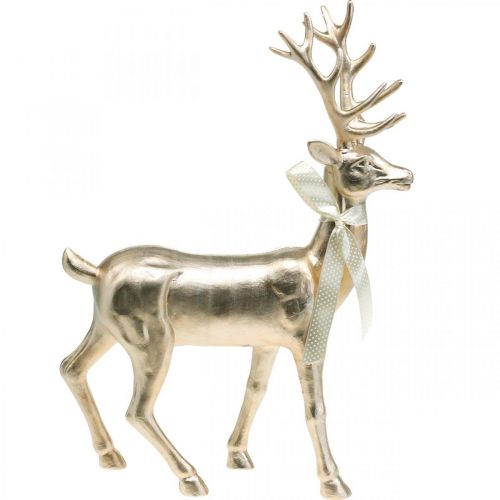 Floristik24 Decorative figure deer champagne decorative deer large Christmas 47cm