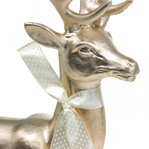Floristik24 Decorative figure deer champagne decorative deer large Christmas 47cm