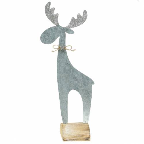 Floristik24 Reindeer silver glitter 42cm x 16.5cm