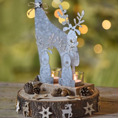 Floristik24 Reindeer with tealight holder 22cm x 17cm