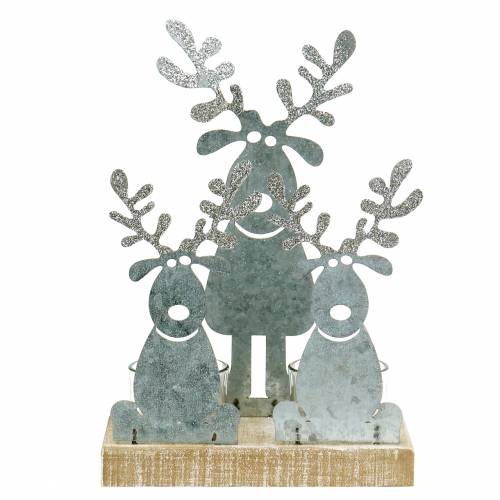 Reindeer with tealight holder 22cm x 17cm