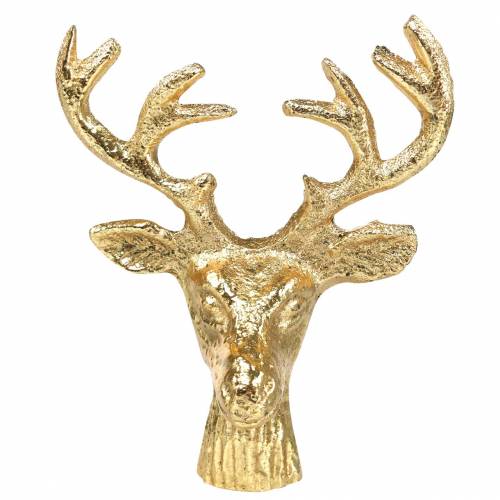 Floristik24 Christmas decoration deer head metal golden 6.8cm 6pcs