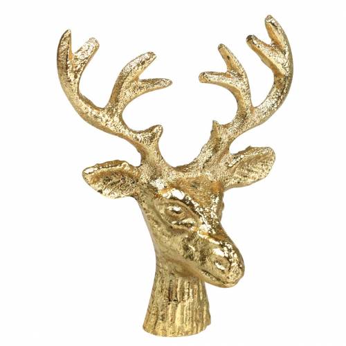 Floristik24 Christmas decoration deer head metal golden 6.8cm 6pcs