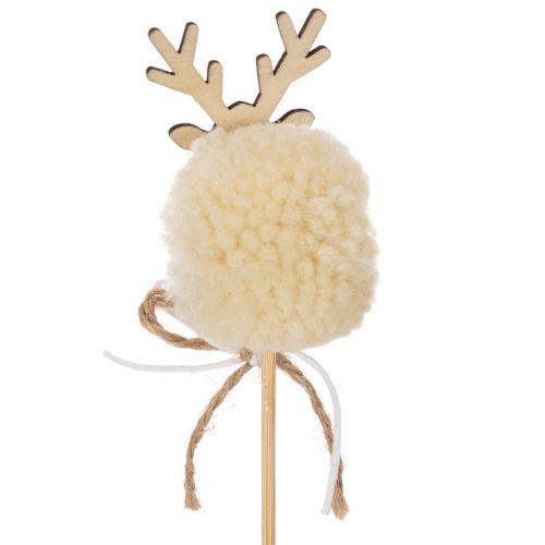 Decorative Reindeer Figurine Pom Pom Christmas Pegs 24cm 12pcs | Floristik24.ie