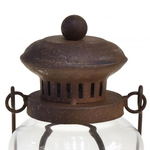 Floristik24 Retro Lamp LED Lantern Rust Brown Warm White Ø11cm H30cm