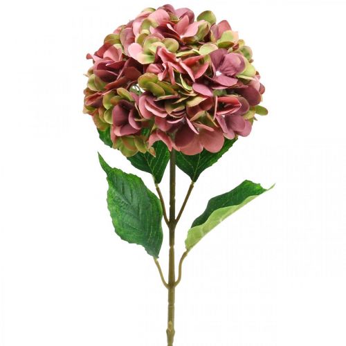 Hydrangea artificial pink, Bordeaux artificial flower large 80cm