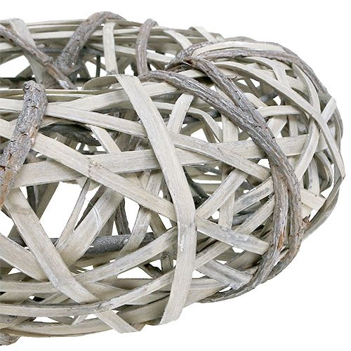 Floristik24 Bark wreath with willow small gray Ø28cm