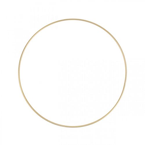 Floristik24 Metal ring decor ring Scandi ring deco loop golden Ø30cm 4pcs