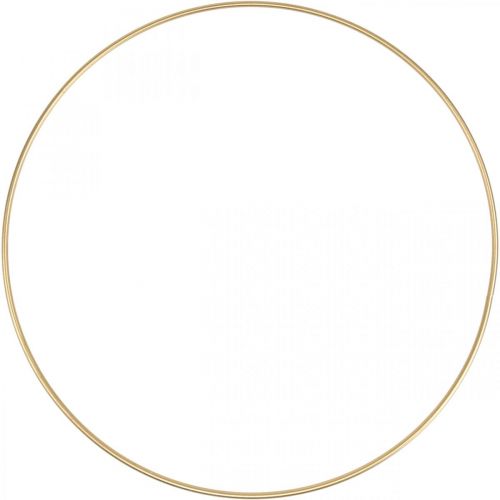 Floristik24 Metal ring decor ring Scandi ring deco loop golden Ø40cm 4pcs