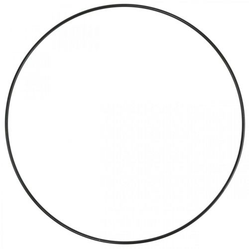 Metal ring decorative ring Scandi ring decorative loop black Ø30cm 4 pieces