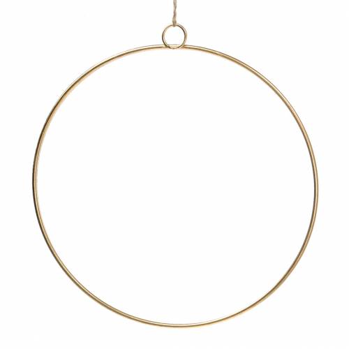 Floristik24 Decorative ring for hanging gold Ø35cm 4pcs