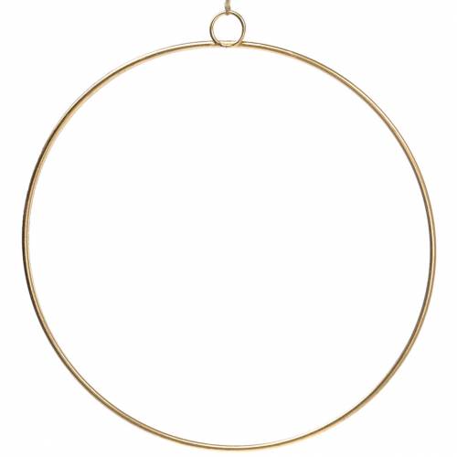 Floristik24 Deco ring to hang gold Ø50cm 3pcs