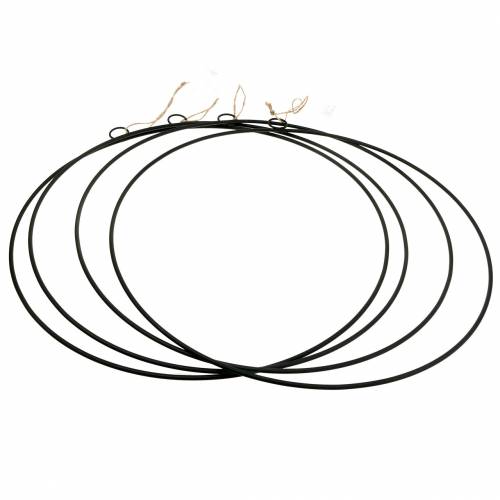 Product Decorative ring for hanging black Ø35cm 4pcs