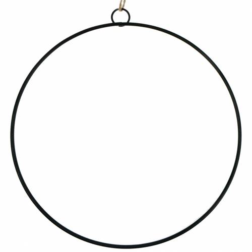 Floristik24 Deco ring for hanging black Ø50cm 3pcs