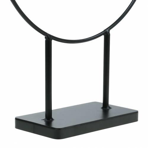 Floristik24 Decorative ring with stand black Ø28cm