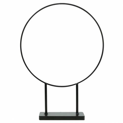 Floristik24 Decorative ring with stand black Ø28cm