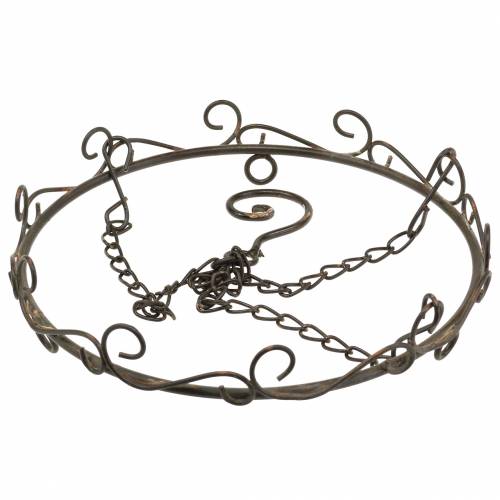 Product Decorative ring with hook for hanging Rust brown Ø20.5cm