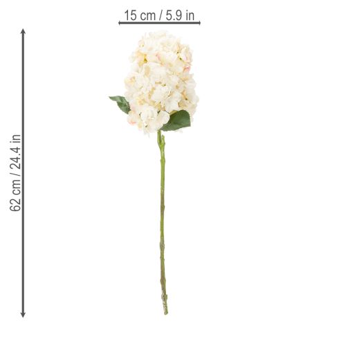 Product Artificial hydrangea flower, high quality, for decorative living spaces, 62cm