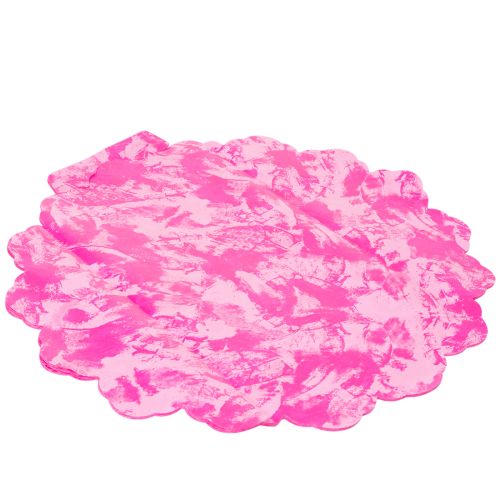 Pink Rondella flower collar for bouquets, 48cm