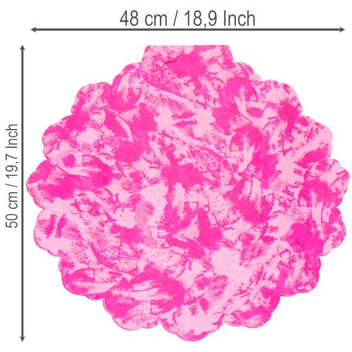 Pink Rondella flower collar for bouquets, 48cm | Floristik24.ie