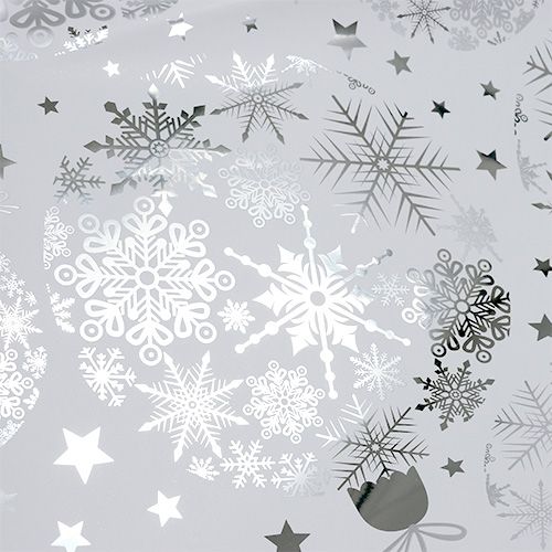 Floristik24 Rondella Christmas motif silver Ø40cm 50p