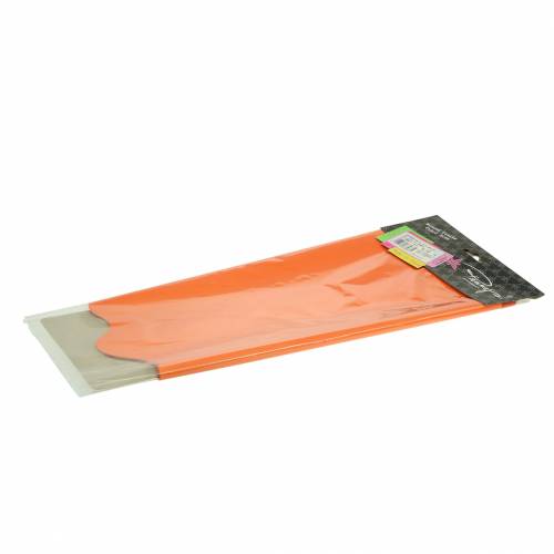 Floristik24 Rondella cuff orange striped Ø60cm 50p