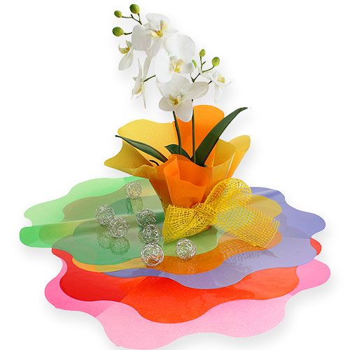 Floristik24 Flower Cuff Ø48cm Green 50 pcs