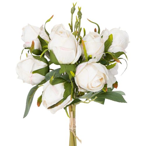 Floristik24 Artificial flower bouquet of roses for stylish table decoration, 31cm, 3 pieces