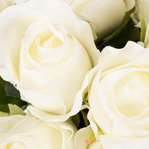 Artificial rose flower, long stem, for vase, 62cm, 12 pieces | Floristik24.ie