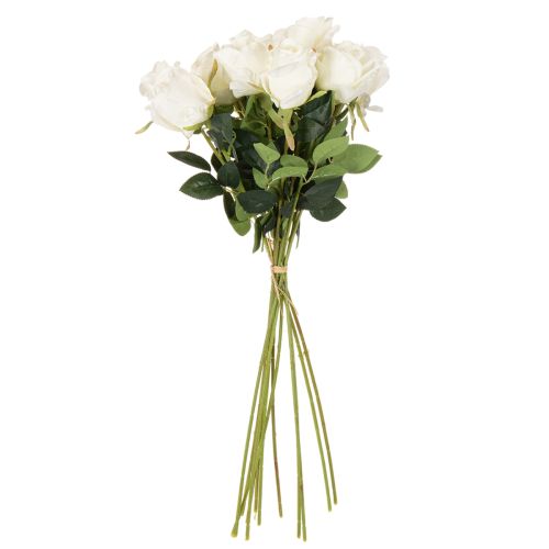 Artificial rose flower, long stem, for vase, 62cm, 12 pieces | Floristik24.ie