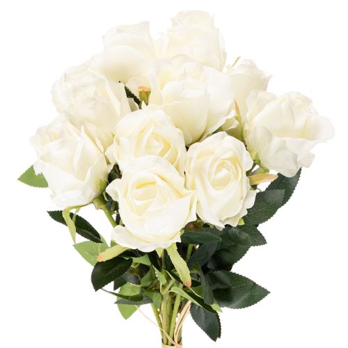 Artificial rose flower, long stem, for vase, 62cm, 12 pieces | Floristik24.ie