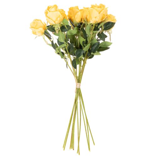 Artificial rose with long stem, artificial flower, 62cm, 12 pieces | Floristik24.ie