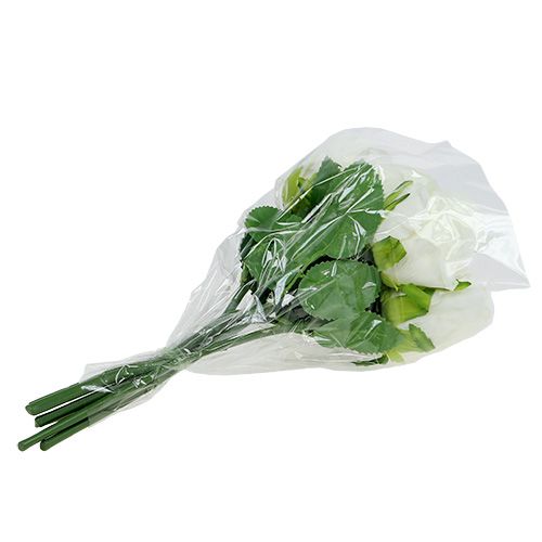 Floristik24 Rose white Ø6cm L30cm 6pcs