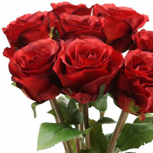 Product Rose in bunch artificial red 36cm 8 pcs