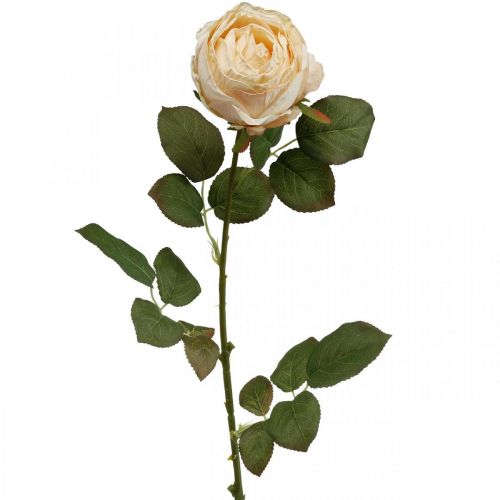 Product Rose Cream Silk Flower Artificial Rose L74cm Ø7cm