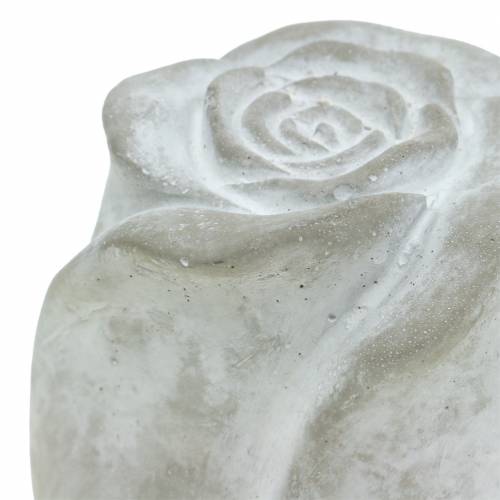 Floristik24 Grave decoration rose grave decoration roses made of concrete H7cm 6 pcs