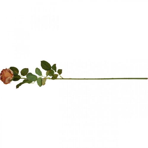 Product Artificial rose orange, artificial rose, decorative rose L74cm Ø7cm