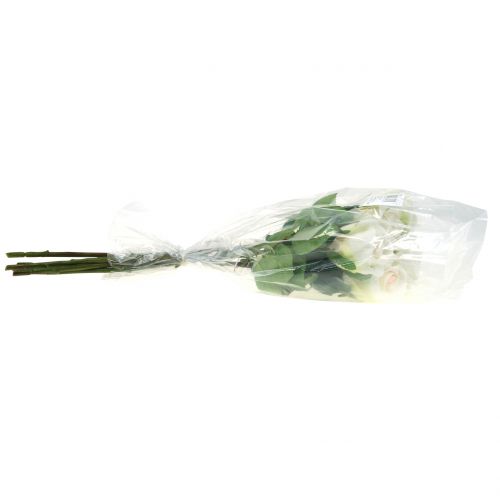 Floristik24 Artificial rose cream 44cm 6pcs