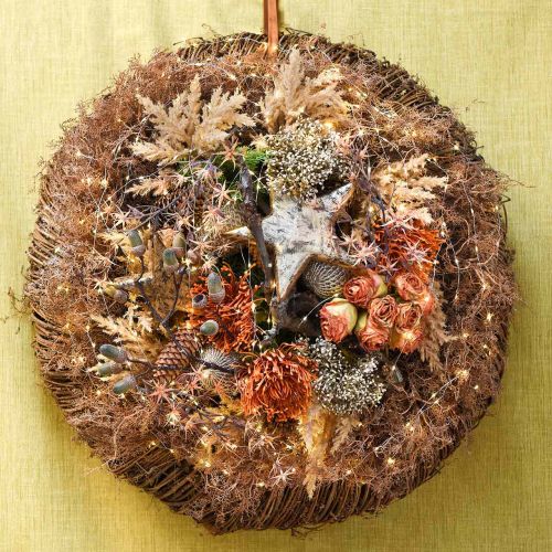 Floristik24 Rose bunch, silk flowers, artificial roses orange, antique look L23cm 8 pcs