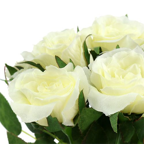 Floristik24 Bouquets of roses white L26cm 3pcs