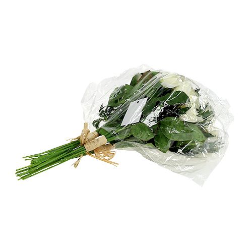 Floristik24 Bouquets of roses white L26cm 3pcs