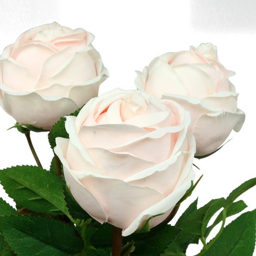 Floristik24 Rose bouquet soft pink 65cm 4 pcs