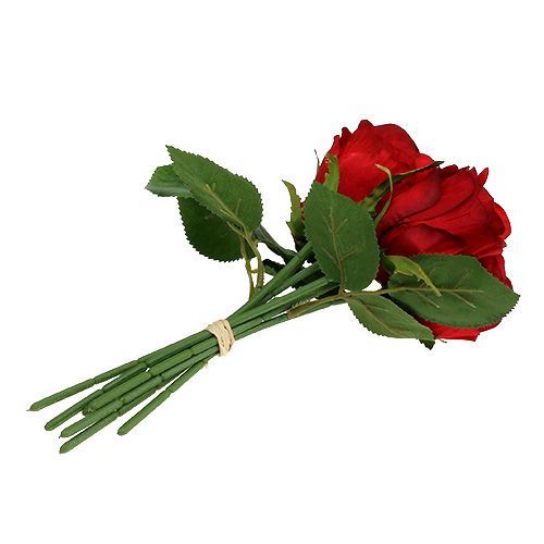 Floristik24 Bouquet of roses red 25cm